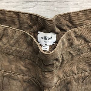 Aritzia Wilfred High-Waisted Trousers with Pockets and Zipper